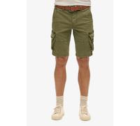 Cargobermudas SUPERDRY "CORE CARGO SHORT", Damen, Gr. 28, N-Gr, grün (chive grün), Web, Obermaterial: 97% Baumwolle, 3% Elasthan, unifarben, straight fit knielang, Hosen Cargobermudas (29463005-28)