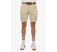 Cargobermudas SUPERDRY "CORE CARGO SHORT", Damen, Gr. 32, N-Gr, beige (sand), Web, Obermaterial: 97% Baumwolle, 3% Elasthan, unifarben, straight fit knielang, Hosen (73335129-32) sand