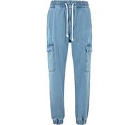 Cargohose 2Y PREMIUM "2Y Premium Herren 2Y Distressed Antifit Cargo Jeans", Herren, Gr. 34, Normalgrößen, blau, 97% Baumwolle, 3% Elasthan, unifarben, relaxed fit, Hosen Cargohose (53884437-34) blau