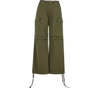 Cargohose 2Y STUDIOS "2Y Studios 2Y Nova 2 Pocket Cargo", Damen, Gr. 26, Normalgrößen, grün (khaki), 100% Baumwolle, unifarben, normal, Hosen Cargohose (68341864-26) khaki