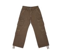 Cargohose 2Y STUDIOS "2Y Studios 2Y Wega 4 Pocket Cargo Pants", Damen, Gr. 27, Normalgrößen, braun, 100% Baumwolle, unifarben, normal, Hosen Cargohose (75025043-27) braun