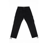 Cargohose 2Y STUDIOS "2Y Studios Luki Cord Cargo Pants", Herren, Gr. 38, Normalgrößen, schwarz, 100% Baumwolle, unifarben, relaxed fit, Hosen Cargohose (16423903-38) schwarz