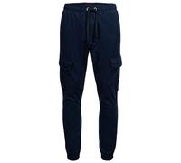 Cargohose ALESSANDRO SALVARINI "ASComfi", Herren, Gr. W32L32, Länge 32, blau (dunkelblau), Obermaterial: 98% Baumwolle, 2% Elasthan, Hosen Cargohose, mit Reißverschluss Taschen (35976717-32) dunkelbla