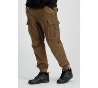 Cargohose ALPHA INDUSTRIES "Airman Cord", Herren, Gr. S, Normalgrößen, beige (sand), Obermaterial: 100% Baumwolle; Futter: 100% Baumwolle, Hosen Cargohose (90002053-S)