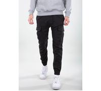 Cargohose ALPHA INDUSTRIES "Airman Pant", Herren, Gr. 30, N-Gr, schwarz, Web, Obermaterial: 98% Baumwolle, 2% Elasthan. Futter: 100% Baumwolle, unifarben, schmal normal, Hosen Cargohose (56261913-30)