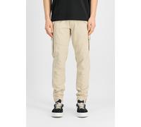 Cargohose ALPHA INDUSTRIES "Combat Slim Pants", Herren, Gr. 29, Normalgrößen, weiß (vintage weiß), Obermaterial: 98% Baumwolle, 2% Elastan. Futter: 100% Baumwolle, Hosen Cargohose (77809436-29) vintag
