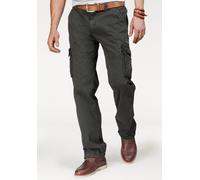 Cargohose ALPHA INDUSTRIES "Jet Pant", Damen, Gr. 36, N-Gr, grau (grau schwarz), Web, Obermaterial: 100% Baumwolle, unifarben, normal lang, Hosen Cargohose, mit seitlichen Cargotaschen und Kordelzug a