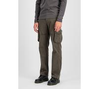 Cargohose ALPHA INDUSTRIES "Jet Pant", Herren, Gr. 32, Normalgrößen, grau (grauschwarz), Obermaterial: 100% Baumwolle. Futter: 100% Baumwolle, Hosen Cargohose (25230337-32) grauschwarz