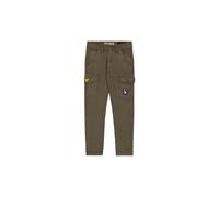 Cargohose ALPHA INDUSTRIES "Petrol Patch Pant", Damen, Gr. 33, Normalgrößen, schwarz (schwarz olive), Obermaterial: 98% Baumwolle, 2% Elastan; Futter: 100% Baumwolle, Hosen Cargohose (96995831-33)