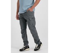 Cargohose ALPHA INDUSTRIES "Squad Pant", Herren, Gr. 30, Normalgrößen, grau (vintage grau), Obermaterial: 98% Baumwolle, 2% Elastan; Futter: 100% Baumwolle, Hosen Cargohose (30815107-30) vintage grau