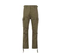 Cargohose ALPHA INDUSTRIES "Squad Pant", Herren, Gr. 30, Normalgrößen, grün (schwarz olive), Obermaterial: 98% Baumwolle, 2% Elastan; Futter: 100% Baumwolle, Hosen Cargohose (62522459-30) schwarz oliv
