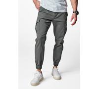 Cargohose AUTHENTIC LE JOGGER, Herren, Gr. 33, N-Gr, grün (khaki), Web, Obermaterial: 97% Baumwolle, 3% Elasthan, unifarben, regular fit lang, Hosen Cargohose, mit normaler Bundhöhe aus elastischer Ba