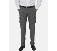 Cargohose BABISTA "Cargohose SILVENA", Herren, Gr. 31, N-Gr, grau (grau kariert), Obermaterial: 51% Baumwolle CO. 31% Polyester COOLMAX PES(Coolmax). 16% Viskose Birla CV Birla. 2% Elasthan EL., Hosen