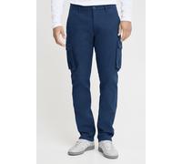 Cargohose BLEND "BHKallen", Herren, Gr. 34, Länge 32, blau (marineblaus), Web, 99% Baumwolle, 1% Elasthan, unifarben, Basic, normal lang, Hosen Cargohose, Moderne Cargohose mit Taschen (11512940-34) m