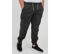 Cargohose BLEND "BHSellini Big & Tall", Herren, Gr. 4XL, US-Größen, ebony, Web, 98% Baumwolle, 2% Elasthan, unifarben, regular fit lang, Hosen Cargohose, Klassische Cargohose Regular-Fit in großen Grö