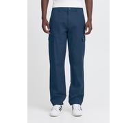 Cargohose BLEND "BHTimon", Herren, Gr. 30, Länge 30, marineblaus, Twill, 98% Baumwolle, 2% Elasthan, unifarben, normal lang, Hosen Cargohose, Moderne Cargohose mit Taschen (63691800-30) marineblaus