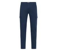 Cargohose BLEND "BHTira", Herren, Gr. 33, Länge 34, marineblaus, Twill, 98% Baumwolle, 2% Elasthan, unifarben, normal lang, Hosen Cargohose, Moderne Cargohose mit Taschen (25386039-33) marineblaus