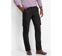 Cargohose BONPRIX, Damen, Gr. 60, N-Gr, schwarz, Obermaterial: 100% Baumwolle, unifarben, regular fit, Hosen Cargohose, aus Baumwolle, mit Cargotaschen und Eingrifftaschen, Regular Fit (46434146-60)