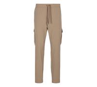 Cargohose BOSS GREEN "T Urbanex-CargoLight", Herren, Gr. 52, N-Gr, braun (light, pastel grün334), Web, Obermaterial: 100% Elastomultiester, unifarben mit Farbeinsatz, gerade, unten schmal lang, Hosen