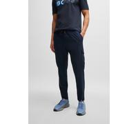 Cargohose BOSS GREEN "T Urbanex-CargoLight", Herren, Gr. 58, N-Gr, blau (dunkelblau402), Web, Obermaterial: 100% Elastomultiester, unifarben, gerade, unten schmal lang, Hosen Cargohose, mit elastische