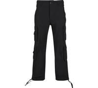 Cargohose BRANDIT "Brandit Herren Vintage Cargo Pants", Herren, Gr. L, US-Größen, schwarz, 100% Baumwolle, loose fit, Hosen Cargohose (29033269-L) schwarz