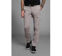 Cargohose BRUNO BANANI, Herren, Gr. 31, Länge 32, dunkel grau, Web, Obermaterial: 98% Baumwolle, 2% Elasthan, unifarben, straight fit lang, Hosen Cargohose, moderne Passform, eng anliegende Cargotasch