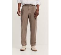 Cargohose BUGATTI "Cozy Times", Herren, Gr. 40, Länge 32, beige (30, beige), 98% Baumwolle, 2% Elasthan, unifarben, gerade, unten schmal, Hosen Cargohose, Tapered Fit mit Soft Touch (41919857-40) 30,