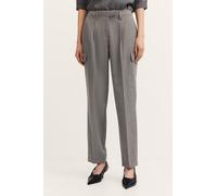 Cargohose BUGATTI "Stretch-Mix", Damen, Gr. 40, Normalgrößen, grau (250, grau), 65% Polyester, 32% Viskose, 3% Elasthan, unifarben, normal, Hosen Cargohose, mit Bundfalte & normaler Passform (54595334