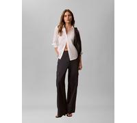 Cargohose CALVIN KLEIN JEANS, Damen, Gr. M, N-Gr, schwarz (turbulence), Web, Obermaterial: 98% Baumwolle, 2% Elasthan, unifarben, relaxed fit lang, Hosen Cargohose, Elastikbund, High Waist, Relaxed Fi