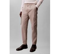 Cargohose CALVIN KLEIN JEANS, Herren, Gr. XL, N-Gr, vintage khaki, Twill, Obermaterial: 97% Baumwolle, 3% Elasthan, skinny fit lang, Hosen Cargohose, elastischer Bund, Skinny fit, Cargotaschen (895220