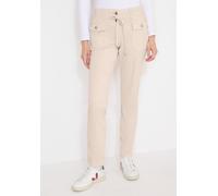 Cargohose CECIL, Damen, Gr. 30, Länge 30, grain beige, Web, Obermaterial: 98% Baumwolle, 2% Elasthan; Gürtel: 98% Baumwolle, 2% Elasthan, unifarben, comfort fit knöchelfrei, Hosen Cargohose, aus Baumw