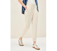 Cargohose CECIL "Style Tracey", Herren, Gr. XXL (46), Länge 28, beige (light beige), Web, Obermaterial: 71% Baumwolle, 25% Polyamid, 4% Elasthan, unifarben, schmal lang, Hosen Cargohose, mit elastisch