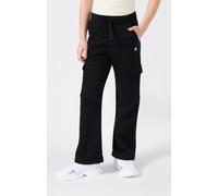 Cargohose CHAMPION "ICONS Cargo Pants", Mädchen, Gr. XL (164/170), N-Gr, schwarz (nbk), Obermaterial: 73% Baumwolle, 27% Polyester, Hosen Cargohose (81023007-XL) nbk