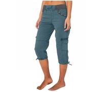 Cargohose Damen Sommer Knielang Cargo Shorts 3/4 Arbeitshose Regular Fit Sommerhose Einfarbig Caprihose Baumwolle Hose Hohe Taille Freizeithose Elastisch Sporthose Jogginghose Stoffhose mit Taschen