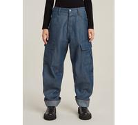 Cargohose G-STAR "Cargo 3D Boyfriend Hose", Damen, Gr. 25, Länge 28, raw denim, Obermaterial: 82% Baumwolle, 18% Polyester, Hosen Cargohose (84218439-25) raw denim