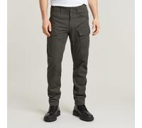 Cargohose G-STAR "Rovic Cargo regular tapered", Herren, Gr. 31, Länge 34, grau (raven), Web, Obermaterial: 99% Baumwolle, 1% Elasthan, gerade, unten schmal lang, Hosen (23115741-31) raven