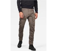 Cargohose G-STAR "Rovic Zip 3D Tapered Pant", Herren, Gr. 33, Länge 34, grau, Web, Obermaterial: 97% Baumwolle, 3% Elasthan, unifarben, normal lang, Hosen Cargohose, Tapered Fit (23155916-33) grau