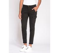 Cargohose GANG "94AMELIE", Damen, Gr. 29, N-Gr, schwarz, Web, Obermaterial: 64% Lyocell, 32% Baumwolle, 4% Elasthan, unifarben, skinny fit lang, Hosen Cargohose, mit aufgesetzten Cargotaschen (4621721
