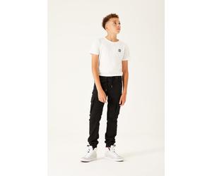 Cargohose GARCIA, Jungen, Gr. 140, N-Gr, schwarz, Web, Obermaterial: 80% Baumwolle, 18% Polyester, 2% Elasthan, unifarben, regular fit knöchellang, Hosen Cargohose, for BOYS (86981625-140) schwarz