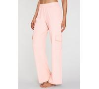 Cargohose H.I.S, Damen, Gr. 44/46, N-Gr, rosa, Obermaterial: 90% Polyester, 10% Elasthan, Basic, bequem lang, Hosen Cargohose, mit 6 praktischen Taschen, Loungewear (42815560-44) rosa