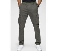 Cargohose H.I.S, Herren, Gr. 36, N-Gr, grün (olivgrün), Web, Obermaterial: 98% Baumwolle, 2% Elasthan, unifarben, regular fit lang, Hosen Cargohose (96341520-36) olivgrün