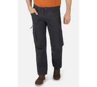Cargohose HERO BY JOHN MEDOOX "CALGARY Stretchtwill Cargohose", Herren, Gr. 34, Länge 32, schwarz asphalt, Twill, 97% Baumwolle, 3% Elasthan, gerade lang, Hosen Cargohose, Outdoorhose Casual Twill für