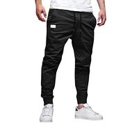 Cargohose Herren Baggy, Cargo Hosen Herren Lang,Jogginghose Herren Schnüren mit Taschen Lässig Outdoorhose Einfarbig Freizeithose Motion Trendiges Pants Outdoor Sporthose Regular Sweatpants