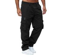 Cargohose Herren Hosen Taktische Hose Regular Fit Wanderhose Leichte Outdoorhos Cargohosen für Herren Hosen Herren Cargo mit Gummizug Cyclone Rescue Pants Herren Black