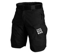 Cargohose Herren Kurz Hosen Knielang Arbeitsshorts Cargo Shorts mit Reißverschluss Taschen Sommer Arbeitshosen Männer Lässig Shorts Baggy Sporthose Radlerhose Outdoor Wanderhose Jagdhose(#F Black,M)