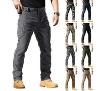 Cargohose Herren Relaxed Fit Baumwolle Wanderhose Herren Casual Arbeitshosen Männer Outdoor Militär Taktische Hosen mit Multi Taschen