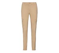 Cargohose HUGO BLUE "Hasuny", Damen, Gr. 44, N-Gr, beige (open beige 280), Web, Obermaterial: 98% Baumwolle, 2% Elasthan, unifarben, slim fit lang, Hosen Cargohose, mit Cargotaschen & Pattentaschen (8