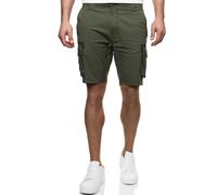 Cargohose INDICODE "INLanny", Herren, Gr. S, N-Gr, grün (army), Web, Obermaterial: 98% Baumwolle, 2% Elasthan, unifarben, regular fit knielang, Hosen Cargohose (82649051-S)