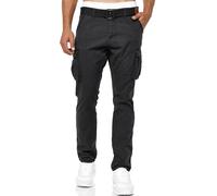 Cargohose INDICODE "INWilliam", Herren, Gr. S, N-Gr, schwarz, Web, Obermaterial: 100% Baumwolle, unifarben, regular fit normal, Hosen Cargohose (72609216-S) schwarz