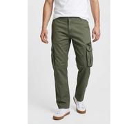 Cargohose JACK & JONES "JPSTKANE DOVER ZIP CARGO SN", Herren, Gr. 31, Länge 32, olive night, Web, Obermaterial: 98% Baumwolle, 2% Elasthan, unifarben, Hosen Cargohose, mit Seitentaschen (92319708-31)